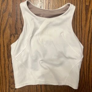 Lululemon High Neck Bra Tank in White - Size 6